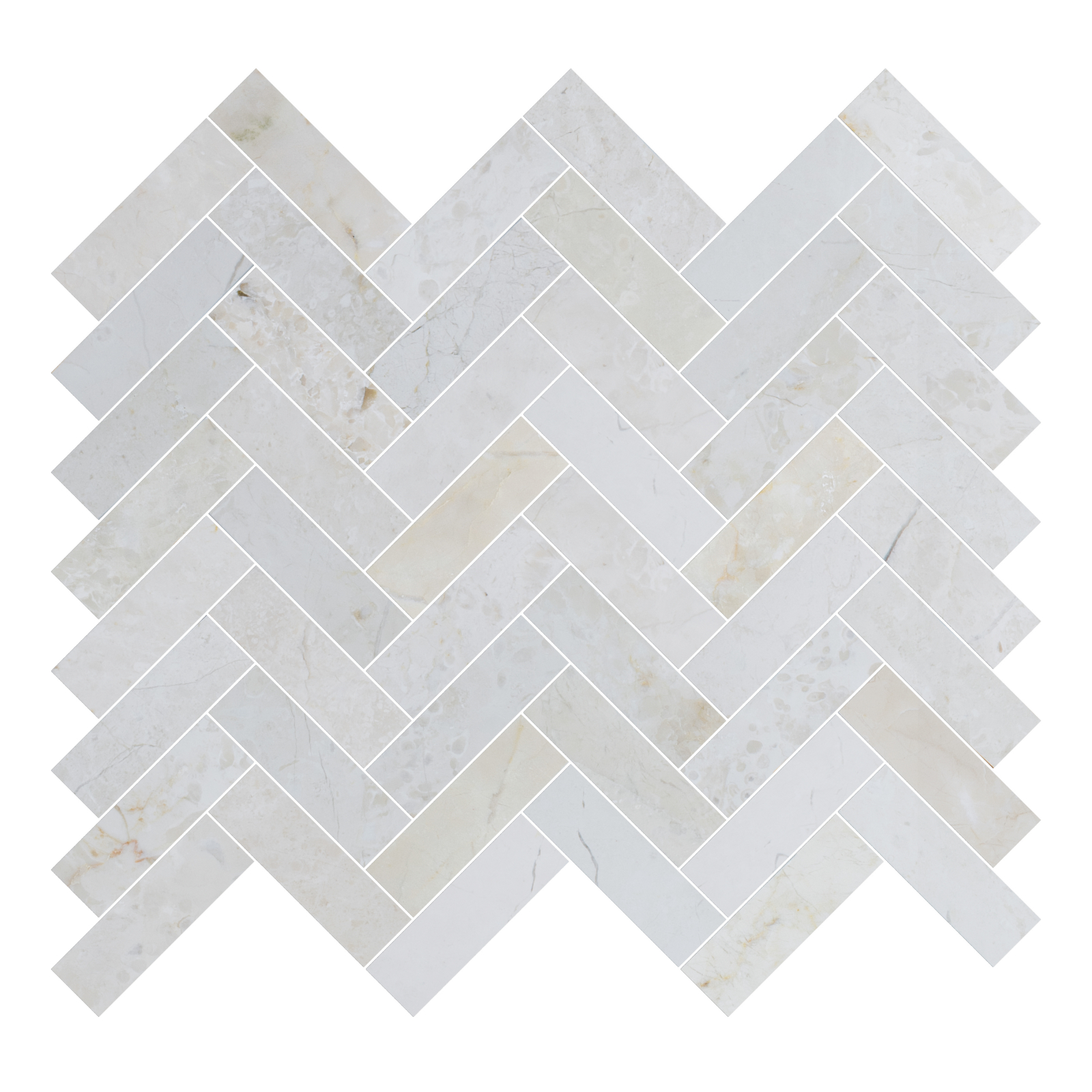 Arena Beige Herringbone Marble Mosaic - Polished