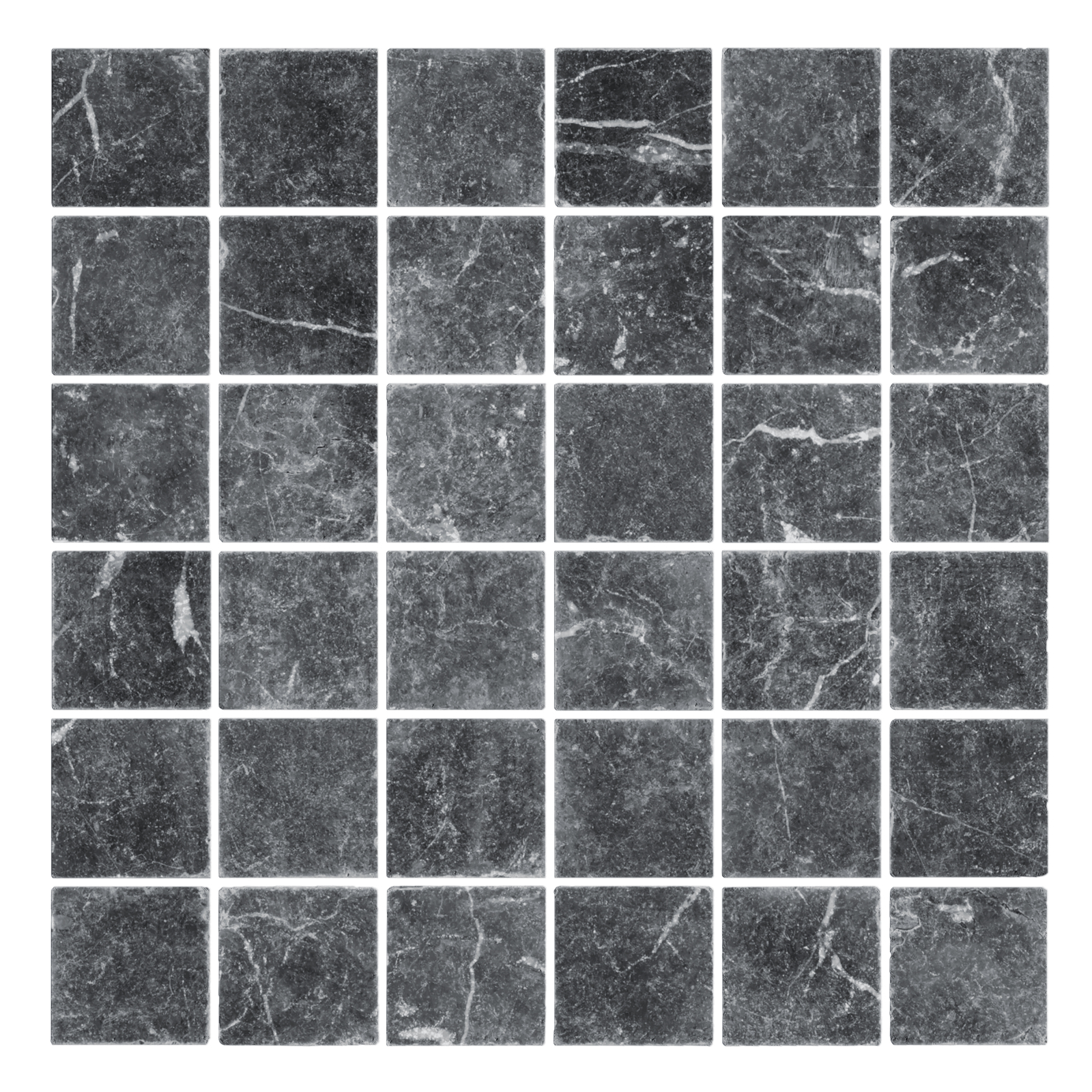 Black Marble Mosaic - Tumbled