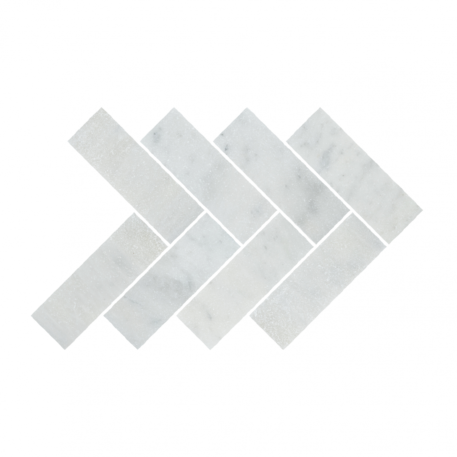 Cotton White Marble Herringbone - Tumbled