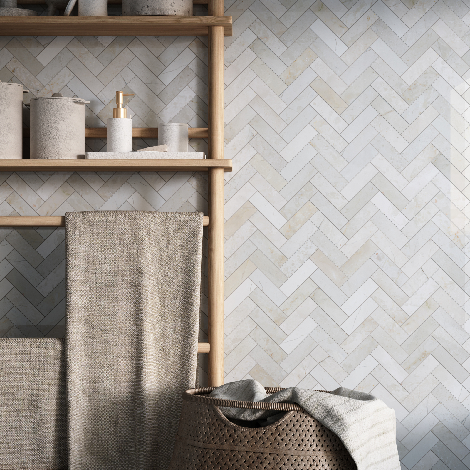 arena-beige-herringbone-marble-mosaic-polished