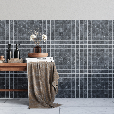 Black Marble Mosaic - Tumbled